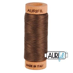 Aurifil 1080-1140 Cotton Mako Thread, 80wt 280m BARK