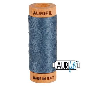 Aurifil, Cotton Mako Thread, 80wt, 280m, 1080-1158, MEDIUM GRAY