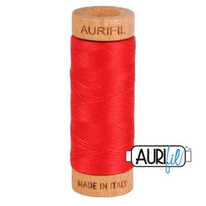 Aurifil, Cotton Mako Thread, 80wt, 280m, 1080-2250, RED