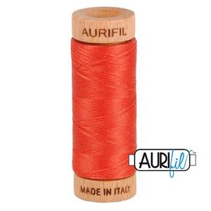 Aurifil, Cotton Mako Thread, 80wt, 280m, 1080-2255, DARK RED ORANGE