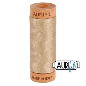 Aurifil 1080-2326 Cotton Mako Thread, 80wt 280m SAND
