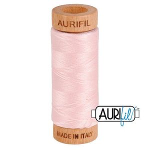 Aurifil, Cotton Mako Thread, 80wt, 280m, 1080-2410, PALE PINK