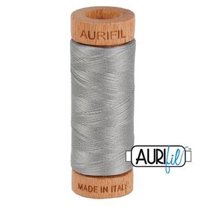 Aurifil 1080-2620 Cotton Mako Thread, 80wt 280m STAINLESS STEEL