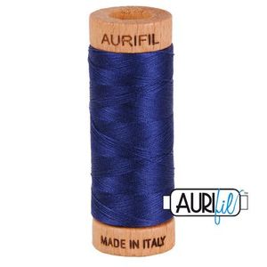 Aurifil 1080-2745 Cotton Mako Thread, 80wt 280m MIDNIGHT BLUE