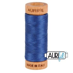Aurifil, Cotton Mako Thread, 80wt, 280m, 1080-2775, STEEL BLUE