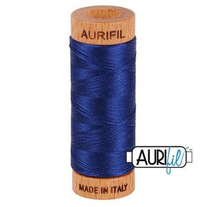 Aurifil 1080-2784 Cotton Mako Thread, 80wt 280m DARK NAVY