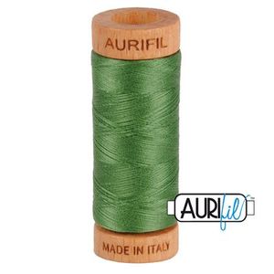 Aurifil, Cotton Mako Thread, 80wt, 280m, 1080-2890, VERY DARK GRASS GREEN
