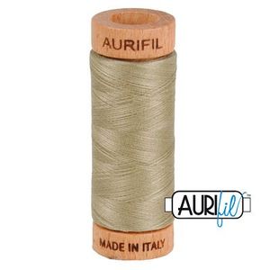 Aurifil 1080-2900 Cotton Mako Thread, 80wt 280m LIGHT KHAKI
