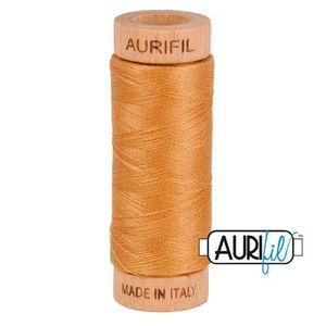 Aurifil 1080-2930 Cotton Mako Thread, 80wt 280m GOLDEN TOAST