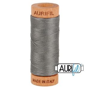 Aurifil 1080-5004 Cotton Mako Thread, 80wt 280m GRAY SMOKE