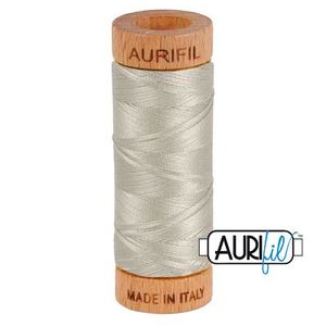 Aurifil, Cotton Mako Thread, 80wt, 280m, 1080-5021, LIGHT GRAY