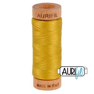 Aurifil, Cotton Mako Thread, 80wt, 280m, 1080-5022, MUSTARD