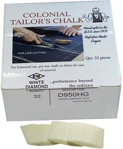 Colonial Tailor's Chalk D950HG Hidden Glo Invisible-Flourescent Crayons, 32 Ct.