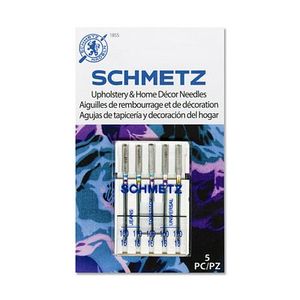 Schmetz 1855 Upholstery & Home Decor Needles Combo Pack: (Contains Jeans 100/16, 110/8, Topstitch 100/16, Universal 100/16, & 110/8 Needles)