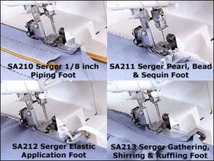 1123: Brother Serger 4 Feet Foot Combo SA210, SA211, SA212, SA213