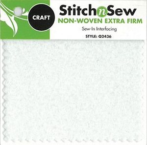 Therm O Web Q2436 StitchNSew Sew-In Extra Firm White Craft Interfacing, White, 20: x 20 Yd. Bolt