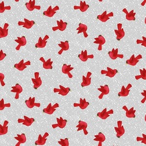 3 Wishes Fabric SEF5691-98 SNOW MERRY Tossed Birds