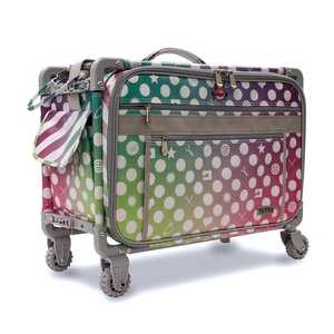 99997: Tutto TPTUTTOLG Tula Pink Large Travel Case Trolley Roller Bag on Wheels 21L x 13.25H x 12D, Weighs 11lbs, Fits all 3, 4 & 5 Series Bernina Machines