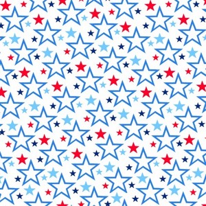 EE Schenck Stars & Stripes Forever SEF5831-07 Tossed Stars White