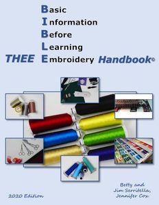 E-Z Stitches, Plus, Thee Embroidery Handbook, USB, flash drive,