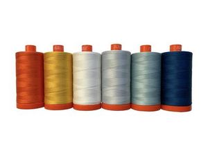 Aurifil Thread, 50wt, 100% Cotton Mako, Large Spool 1422 yds.<br /> Color  2692: Black - Picking Daisies