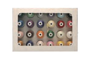 Brother ETPPACE24, 24 Colors Embroidery Thread Kit 40wt Poly 1100Yd Cones