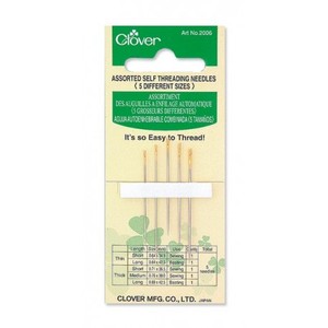 Clover CLQ2006 Self Threading Needles, Assorted