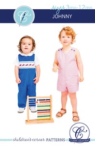 Children's Corner CC260S CC260L Johnny Sewing Pattern Sizes 3m-12m and 18m-4