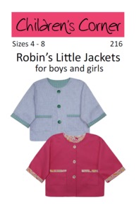 Children's Corner, CC216, Robin's Little Jacket, Sewing Pattern, Sizes 4-8, Children's patterns, Classic Children's sewing patterns