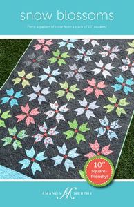 Amanda Murphy, AMD1108, Snow Blossoms, quilt pattern, amanda murphy quilt pattern, snow, blossoms, machine quilting, hand quilting