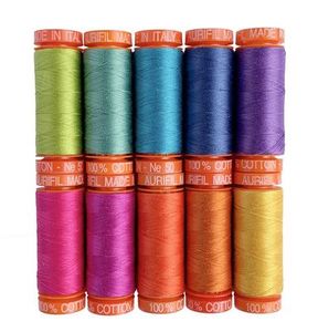 Aurifil, TP50DB10, Tula Pink, Dragon's Breath Thread Set, Vintage color thread, 10 Spool, 220 yards each