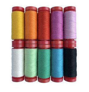 Aurifil, JA12SW10, Jo Avery Stitching, with Wool Thread Set, Vintage color thread, 5 Small Spool, 50wt