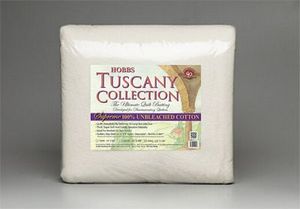 Hobbs, TUS4572, Tuscany, Unbleached Cotton, Batting, Twin 72" x 96"