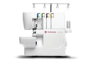 Singer S0100 Overlock Serger with LED Light for Threading Loopers, 6 Built-In Stitches, Color Coded Threading