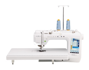 Replaces BQ3050 VQ3000, Brother BQ3100, BQ3050, VM3000, Babylock Ballad, Baby Lock Ballad,  759 Stitch Quilt Club Sewing Machine +New Compact MuVit Digital Dual Feed, Laser Stitch Guide, Brother BQ3100 759 Stitch Quilt Club Sewing Machine, 11" Arm, Sonic Pen, Muvit Foot, Laser Stitch Guide, 13 Feet, Wide Extension Table, 0%APR or Trade