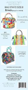 Aunties Two Patterns AT631,3 Pairs of Bag Stays Hardware, Size B 24in for Use with AT627 Poppins Bag, AT647 Big Katahdin Tote, AT650 City Bags Uptown
