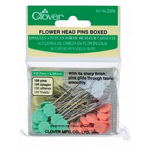Clover CLQ2506 Flower Head Pins boxed 100ct