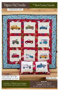 The Whole Country Caboodle EMTRUCKS Papa's Old Trucks Embroidery - USB