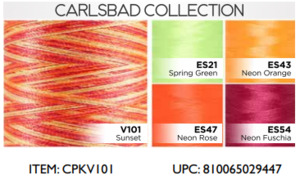 DIME CRK ColorPlay 5-Spool Medley Variegated Poly Thread Kit, 4 Pack of 1000M Spools