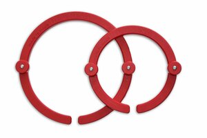 martelli, Juki GFM-08-1, BERNINA, BGRSET, Gripper, Rings, Set of 2, BERNINA BGRSET Gripper Rings Set of 2, Includes 8" & 11", BERNINA BGRSET Gripper Rings Red Set of 2, Includes 8" & 11" same as Juki GFM-08-11 Blue Quilters Rings. with slots for needle and presser foot entry