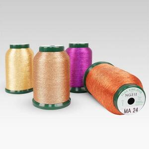 Kingstar Metallic 1000 Meter Embroidery Thread - Aqua