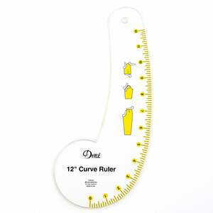 Dritz D854 Curve Ruler 12 in with How to Illustrations