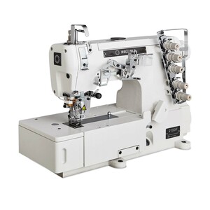 Reliable 2100IF Flatbead Coverstitch Interlock and Hemming Knits, Industrial Sewing Machine with Direct Drive and Assembled Stand