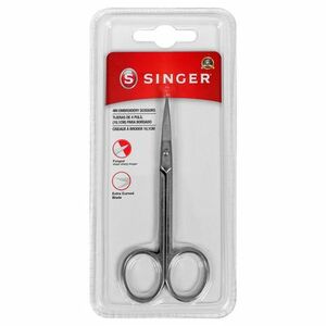 6 inch Stainless Steel Applique Duckbill Scissors Blade with Offset Handle  & 6 inch Machine Embroidery Double Curved Scissors Bundle by GS Online