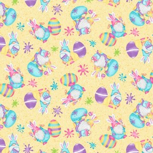 Henry Glass Hoppy Easter Gnomies HEG560-44 Paint Splatter Gnomes And Eggs