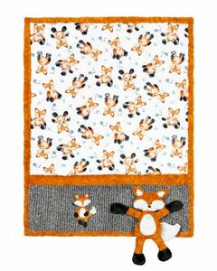 KimberBell Designs SCKCUDFLIX Cuddle Buddies Cuddle-Kit - Felix the Fox Fabric and Lullaby Design, Size: 29x43", Care: Machine Wash Cold; Tumble Dry