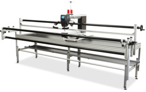Bernina, Demo, Q20, Free, Motion, Quilting, Machine, and, Pro, Modular, Frame, for Q20, Q24, Bernina Studio Modular Frame 5ft or 10ft for Q16, Q16 PLUS, or Q20 Longarm Machines, Includes Handles and Conversion from Sit Down to Frame Operation