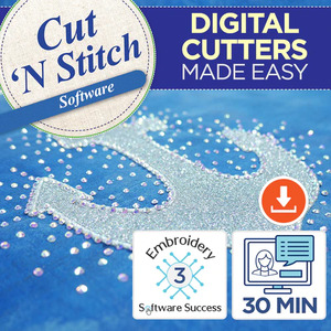 DIME VW-DBS1-D Cut N Stitch Embroidery Software for Stitches HTV and Bling