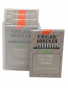 Organ 134S Leather Needles 100 / 16 Chromium For Industrial Sewing Machines