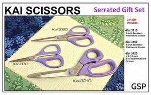 Kai GSP 3 Piece Serrated Patchwork Scissors Set